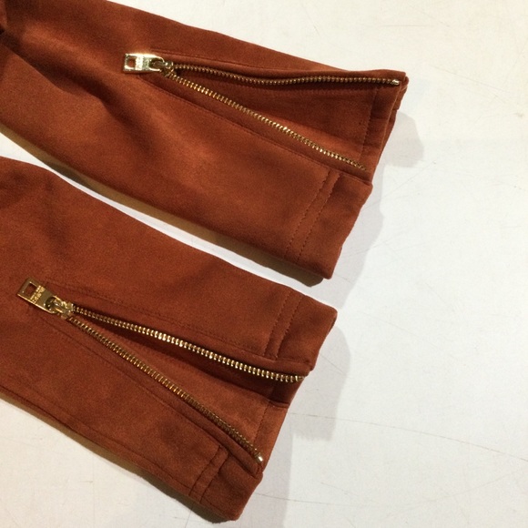 Andrew Marc Size M Faux Suede Moto Coat Jacket - Picture 6 of 9